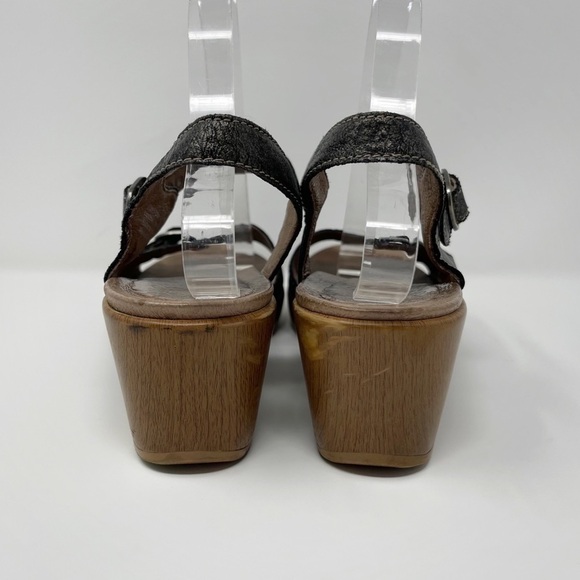 Dankso Joanie Sandals Pewter Burnished Metallic Leather - Picture 4 of 9